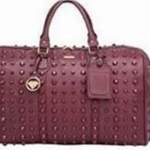 Traci Lynn Burgundy Weekender Bag